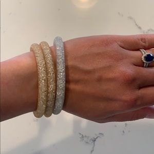 Swarovski crystal stardust bracelet set